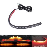 Motorcycle Soft Rubber Turn Signal Tail Rear Brake Stop Bulb Light SMD3528 12V Flexible Universal 36 LED Light Bar Strip Flowing