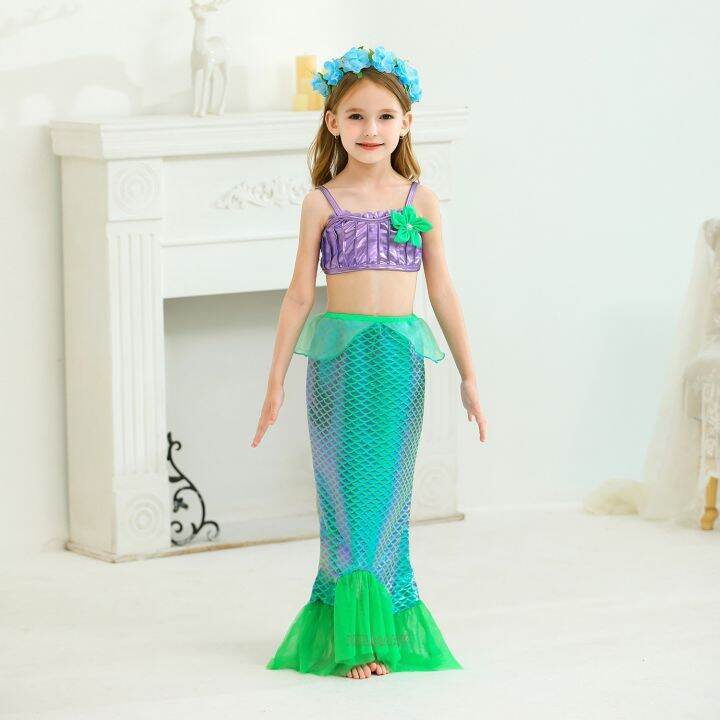 girl-princess-little-mermaid-ariel-dresses-kids-halloween-fancy-costume-children-carnival-birthday-party-clothes-summer-dress-up