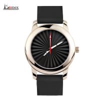 2017 Enmex creative style wristwatch gloden Stereo solar pattern creative design silicone band Luminous brief quartz  watch