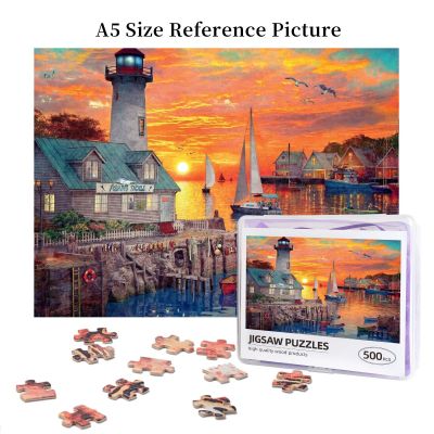 Sunset Color Wooden Jigsaw Puzzle 500 Pieces Educational Toy Painting Art Decor Decompression toys 500pcs