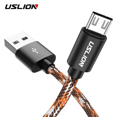 USLION Micro USB Cable Nylon Fast Charge USB Data Cable for Samsung Xiaomi LG Tablet Android Mobile Phone USB Charging Cord Wall Chargers