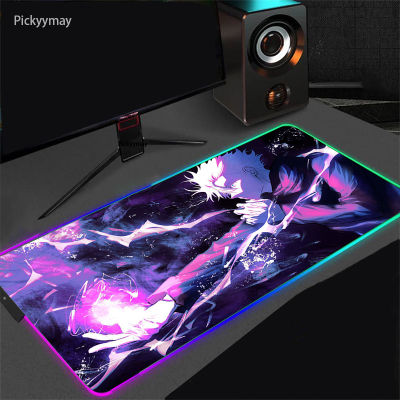 Jujutsu Kaisen Mouse Pad RGB Gaming Mouse Mat Computer Large Anime Mousepad Gamer Rubber Car With Backlit Desk Play Mats