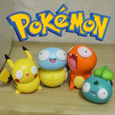 ใหม่ในสต็อกโปเกมอนอะนิเมะน่ารัก O Xeye Pikachu C Harmander S Quirtle B Ulbasaur หุ่นหลอกรุ่นตกแต่งรถเด็กของเล่น