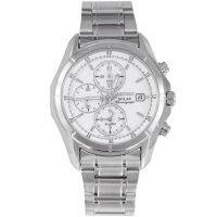 Seiko Solar Powered Chronograph นาฬิกาข้อมือผู้ชาย สีเงิน สายสแตนเลส รุ่น SSC003P1