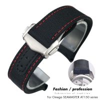 19mm 20mm 21mm Nylon Watchband for Omega Seamaster Diver 300 AT150 Blue Moon Canvas Fabric Watch Strap Quality Pointed Buckle