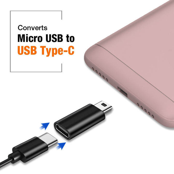 ไมโคร-usb-ตัวผู้ไปยังช่องเสียบเครื่องแปลงไฟชาร์จ-usb-c-อะแดปเตอร์ตัวเมียชนิด-c-สำหรับการชาร์จและถ่ายโอนข้อมูล