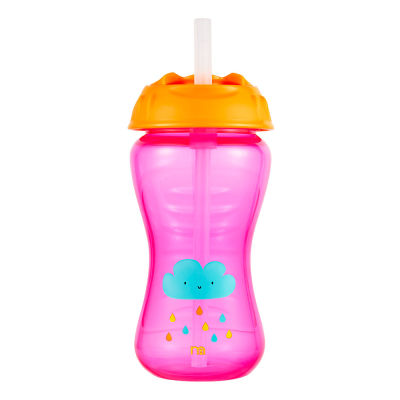 ถ้วยหัดดื่ม Mothercare flexi straw toddler cup - pink PB878