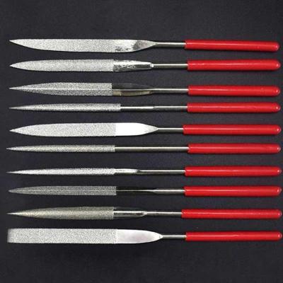 10 Pcs Mini Needle File Set Handy Tools for Ceramic Glass Crafts size:3*140mm