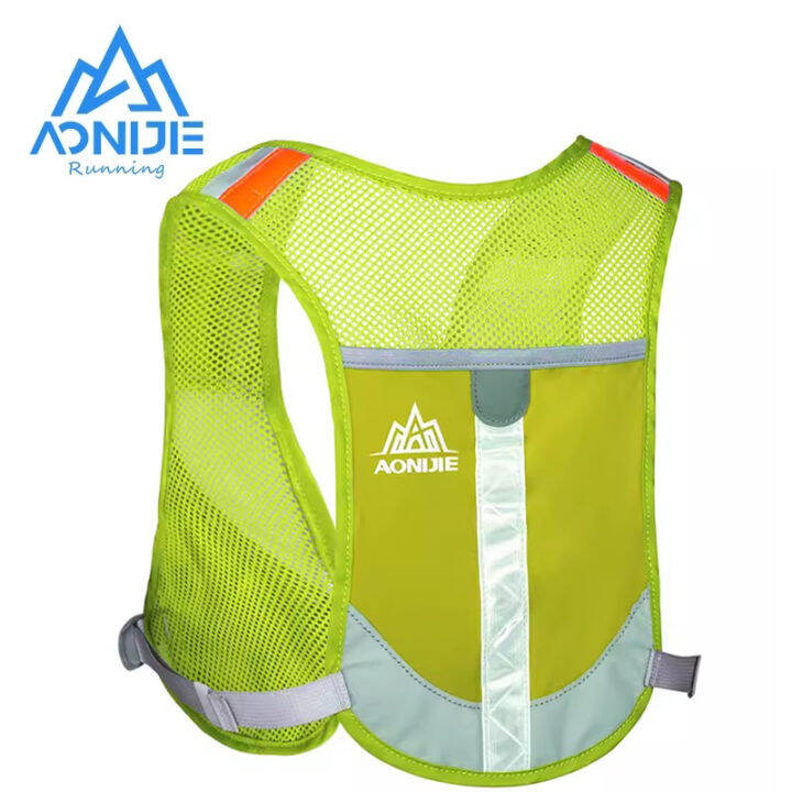 AONIJIE Reflective Night Running Vest Backpack Harness Water Bottle