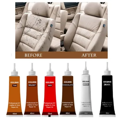 Car Leather Filler Repair Cream Auto Touch Up Scratch Repair Paint Remover for Car Seat Leather Crack Restore Vinyl Polish Care
