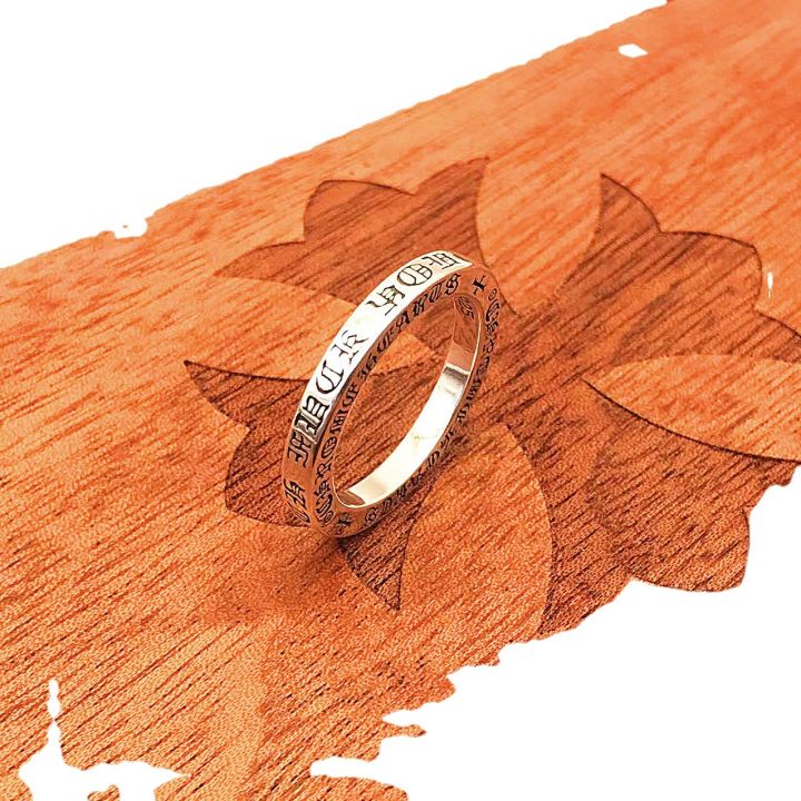 แหวนฮิปฮอปโครเมี่ยมสุดเท่สำหรับคู่รักชายและหญิง3มม-แหวนฮิปฮอปแนวย้อนยุคแนวพังค์ยุโรปและอเมริกา