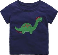 Unisex Infant Dinosaurs Print Crew Neck T-Shirt Top Fashion Short Sleeve Tee Shirts for Boys Girls Summer Kids Casual Clothes