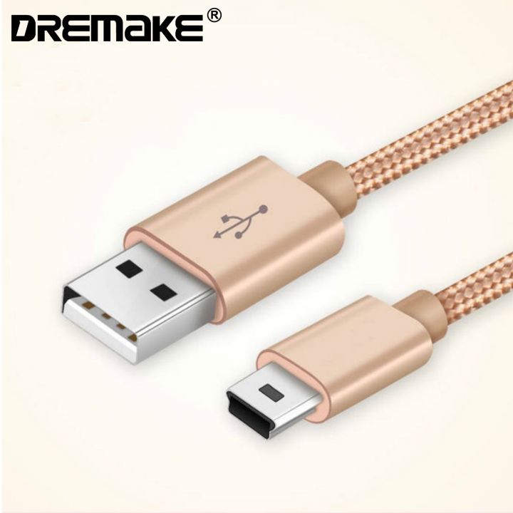 Mini USB  Cable Braided,USB-A to Mini-B Charger Cord Compatible for PS3  Controller, Digital Camera, Dash Cam, MP3 Player Sync 