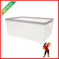 ตะกร้าผ้าเหลี่ยม IN SPACE HH-1095(L) ขาวRECTANGULAR BASKET IN SPACE HH-1095(L) WHITE **ขายดีที่สุด**