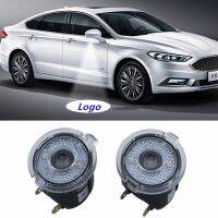 2PCS Carpet Lamp for Ford EDGE MONDEO EXPLORER EVEREST F150 Focus 2015-2017 Welcome Light Rearview Mirror Light Angel Wing Bulbs  LEDs HIDs