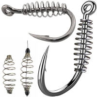 10 ชิ้นฤดูใบไม้ผลิตะขอตกปลาสแตนเลส Barbed หมุนระเบิด Hooks Jig สำหรับปลาคาร์พ Fly Fishhooks อุปกรณ์ตกปลา Tackle-hexinge