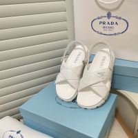 PRADAˉSummer Limited Cross Flat Sandals Two-color Fashionable Breathable Leisure