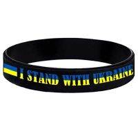 1 Pcs Soccer Ukraine Country National Flag Wristband Black Football Sport Elastic Silicone Bracelets&amp;Bangles Gifts Replacement Parts