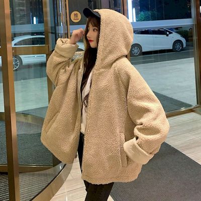 Women Oversized Jackets Winter Thicker Soft Kawaii Fashion Girls Outwear Double-side Popular Female Clothing winter clothes