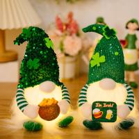 St Patrick S Day Gnome Led Light Up Irish Gnomes Luminous Saint Patrick Green Clover Faceless ตุ๊กตาจี้ตกแต่งบ้าน