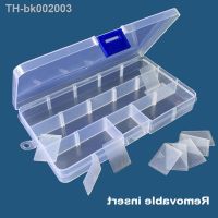 ❄▪ 15 Grids Transparent Plastic Storage Organizer Compartment Adjustable Container Box For Jewelry Button Rectangle Box Case