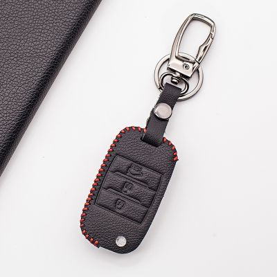 ℗ For kia sportage carens ceed sorento optima niro alma cerato rando forte 3 Buttons remote key case leather key fob shell cover