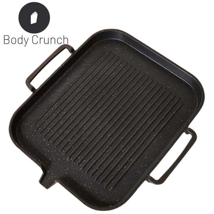 Body Crunch Grill Pan Non Stick Frying pan Bbq Plate Induction Grill