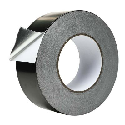 ✈ Westspark 20M Black Aluminum foil Duct Tape 2 inch Professional Grade Roll Silver Adhesive Sealing Tape for HVAC Insulation