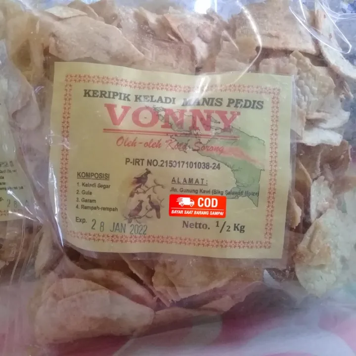 Keripik Keladi Vonny Papua Rasa Pedas Manis Cemilan Oleh Oleh Khas Sorong Lazada Indonesia 5503