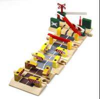 Wooden Scene track crossing track for Magnetic Truck Car Locomotive Engine Railway Toys for Children