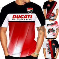 Cool boys motorcycle short sleeve Ducati Motor logo 3d printing shirt ducati corse team racing