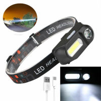 Mini LED Headlamp USB Headlight Magnet Torch Camping Hiking Night Fishing Light with USB Cable for Cycling Camping Outdoor