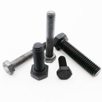 1/10pcs M6 M8 M10 M12 M14 M16 Black Grade 12.9 Alloy Steel Metric Thread GB5783 DIN933 External Hex Hexagon Head Cap Screw Bolt