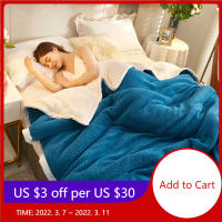 All Season Popular Home Bed Sherpa Fleece Warm Blankets Lamb Bedspread Plush Baby Comforter Covering Plaid