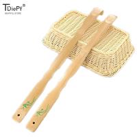 【YY】1PCS Long 46cm Durable Bamboo Wooden Massager Back Scratcher Wooden Body Roller Stick Backscratcher