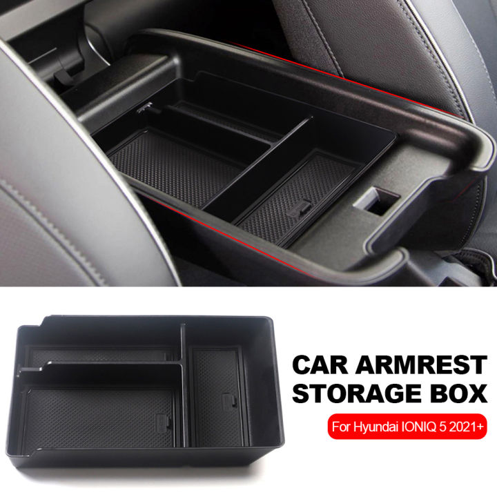 Hittime Car Armrest Storage Box Organizer Tray Center Console