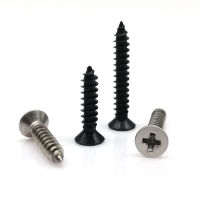 100X M1 M1.5 M2 M3 M4 Mini Tiny Black Carbon 304 A2 Stainless Steel Cross Phillips Flat Countersunk Head Self-tapping Wood Screw