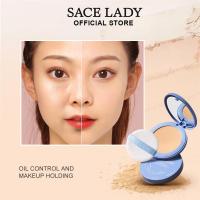 SACE LADY Silk Soft Mist Powder เค้กควบคุมน้ำมันแป้งติดทนนานกันน้ำ Brighten Natural Nude แต่งหน้าเครื่องสำอาง Maquiagem ~