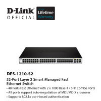 D-Link DES-1210-52 52-Port Layer 2 Smart Managed Fast Ethernet Switch