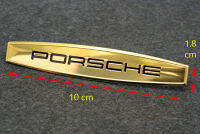 ราคาต่อ 1 ชิ้น ขนาด 10 * 1.6 cm เพจโลโก้ ปอเช่ พอซ งานอลูมิเนียม PORSCHE gold badge logo for interior side fender cayman cayenne gts 911 718 panamera macan boxster