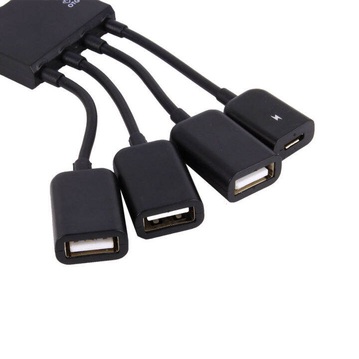 ตัวเชื่อมต่อฮับโฮสต์-micro-usb-otg-อะแดปเตอร์ฮับโฮสต์-micro-usb-otg-การออกแบบพอร์ต-usb-แบบพกพาสำหรับภายในอาคารสำหรับสำนักงาน