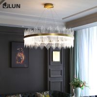 Light luxury chandelier post-modern crystal lamp Nordic minimalist living room lamp dining room chandelier bedroom lamp LED lamp