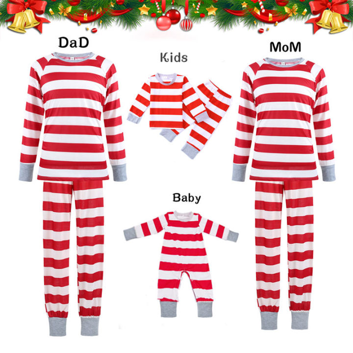 family-christmas-pajamas-clothing-2021-dad-mother-kids-baby-new-year-print-sleepwear-xmas-family-clothing-sets-family-look-cloth