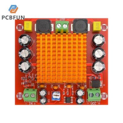 pcbfun ชิปวงจรดิจิทัลสำหรับบอร์ดขยายกำลังเสียงระบบดิจิตอล80W เครื่องขยายเสียงดิจิตอลเสียง XH-M544เครื่องขยายเสียงแบบโมโน DC12-24V