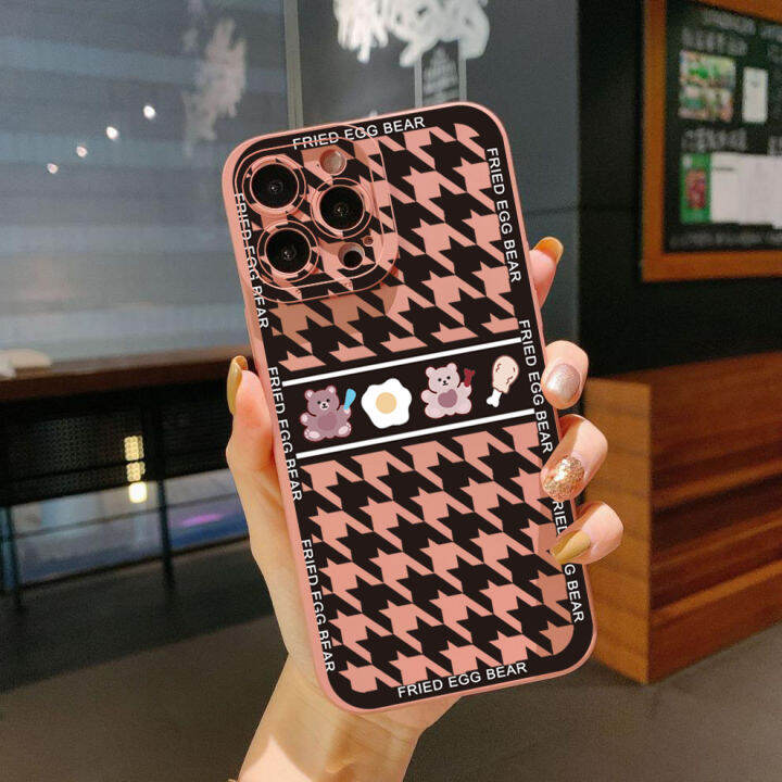 เคสโทรศัพท์สำหรับ-iphone-14-plus-13-12-pro-max-11-xr-7-8-se-2020ใบหน้ายิ้มขอบสี่เหลี่ยมกรอบฝาครอบป้องกันเลนส์เต็ม