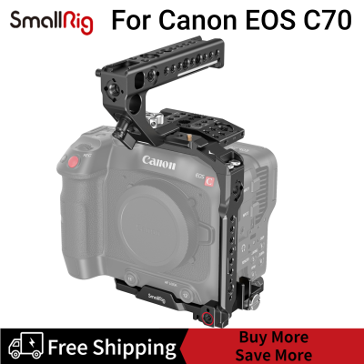 SmallRig Dedicated Handheld Kit สำหรับ Canon EOS C70พร้อม Cold Shoe Mounts ARRI 3/8 "-16 Holes รองรับ DJI RS2/ RSC 2 Stabilizers-3899