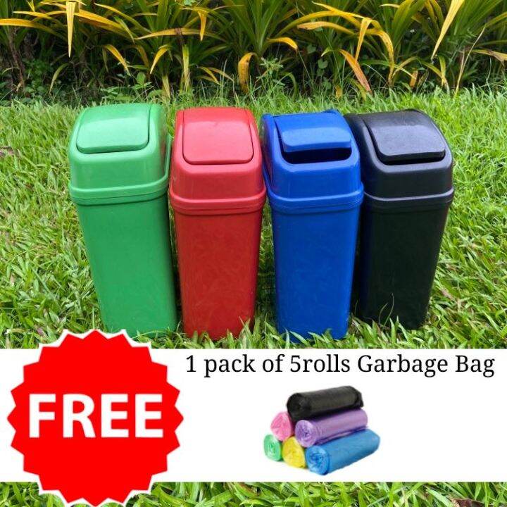 (BUY 1 Trash Bin/GET Free 5rolls Garbage Bag) Garbage Plastic Trash Bin