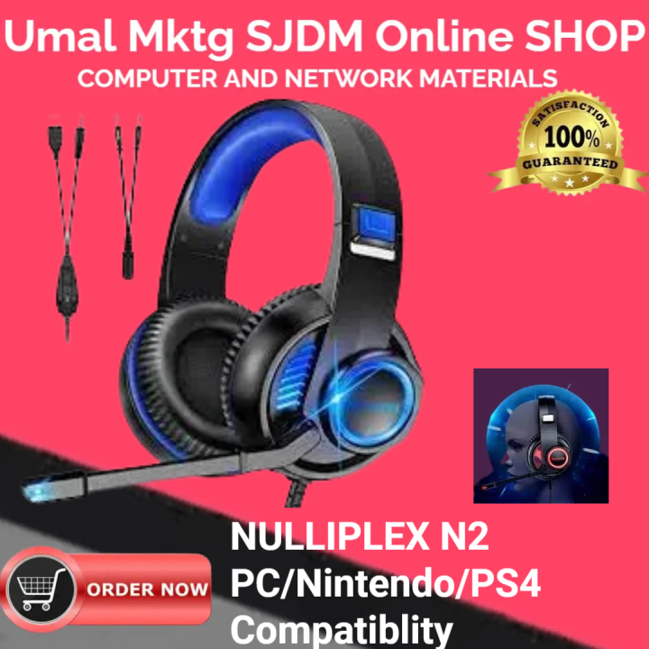 NULLIPLEXN2 Gaming Headset, PS4, 2022 Version, Gaming Headphones