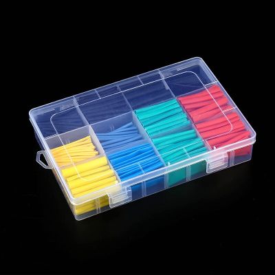 530pc 2:1 Polyolefin Shrinking Assorted Heat Shrink Tube Wrap Wire Cable Insulated Sleeving Tubing Set Electrical Connector Electrical Circuitry Parts