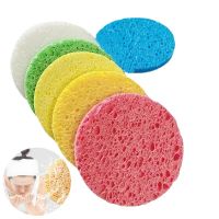 【YF】 10Pcs Wood Pulp Sponge Cellulose Compress Puff Facial Washing Face Cleansing Makeup Remover